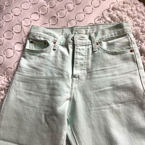 Levi teal high waist  jeans